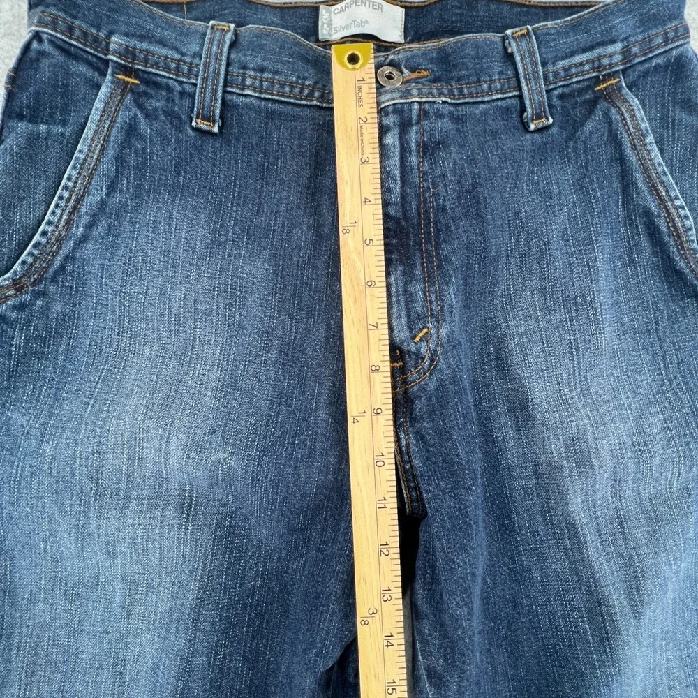 Levi's SilverTab Carpenter Jeans Men 32x22 Blue‎ Denim Workwear Relaxed